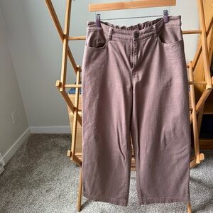Women's Wide Leg Jeans - light rusty brown